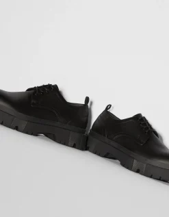 BERSHKA Chaussure habillées semelle crantée homme Noir New