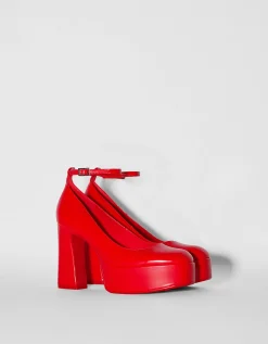 BERSHKA Chaussures à talon plateforme XL Rouge Store