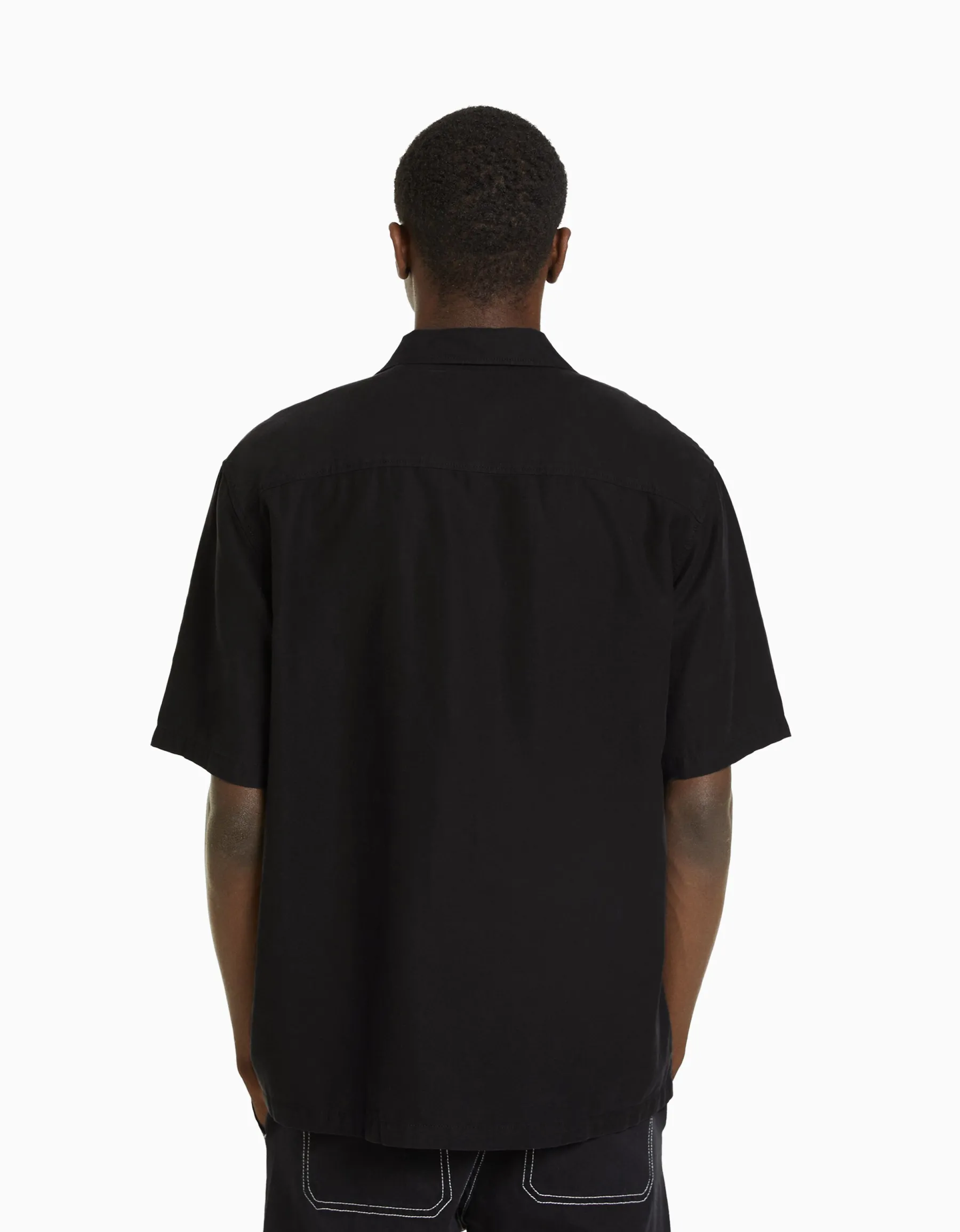 BERSHKA Chemisette relaxed fit Blanc Store
