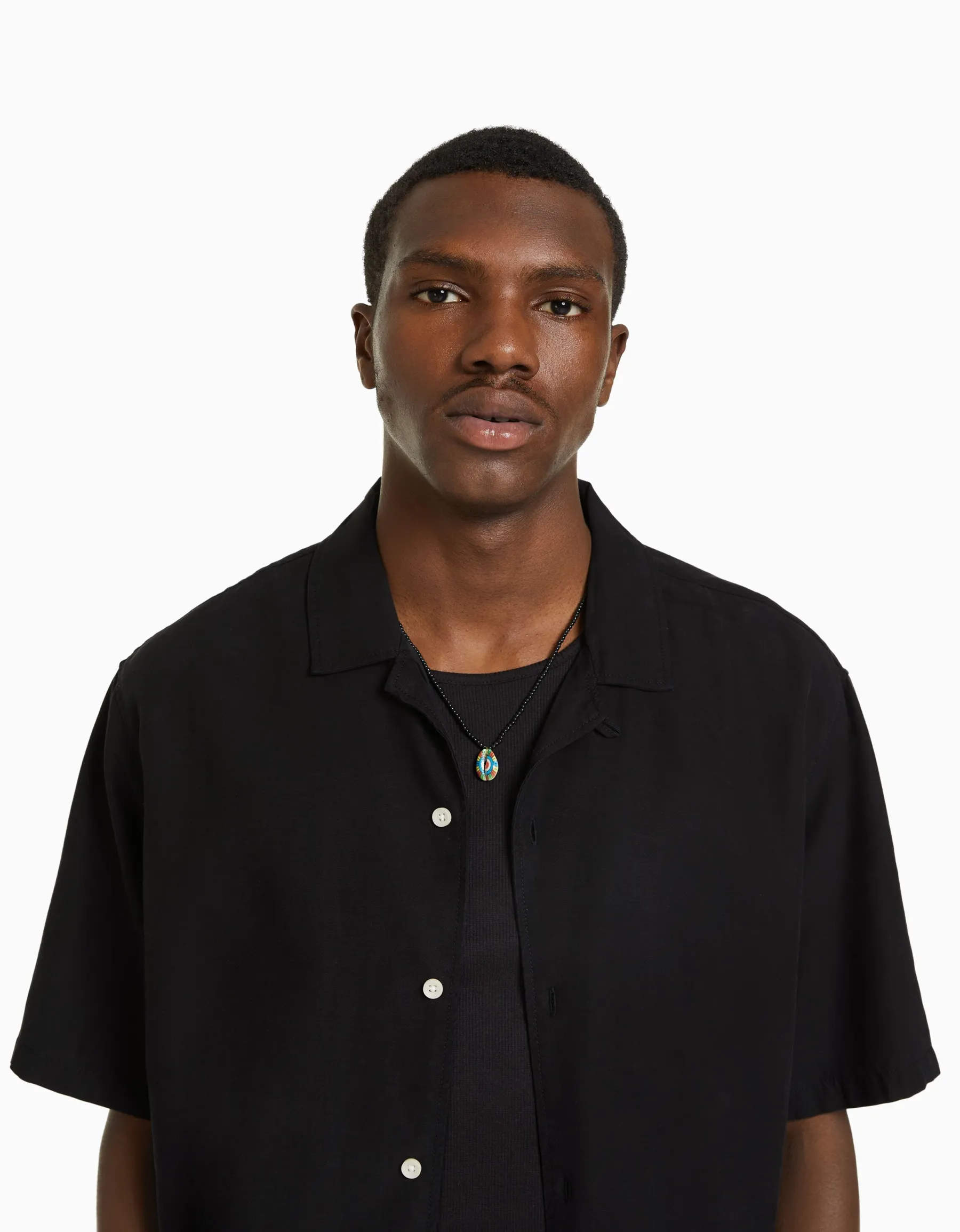 BERSHKA Chemisette relaxed fit Blanc Store