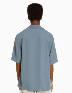 BERSHKA Chemisette relaxed fit Blanc New