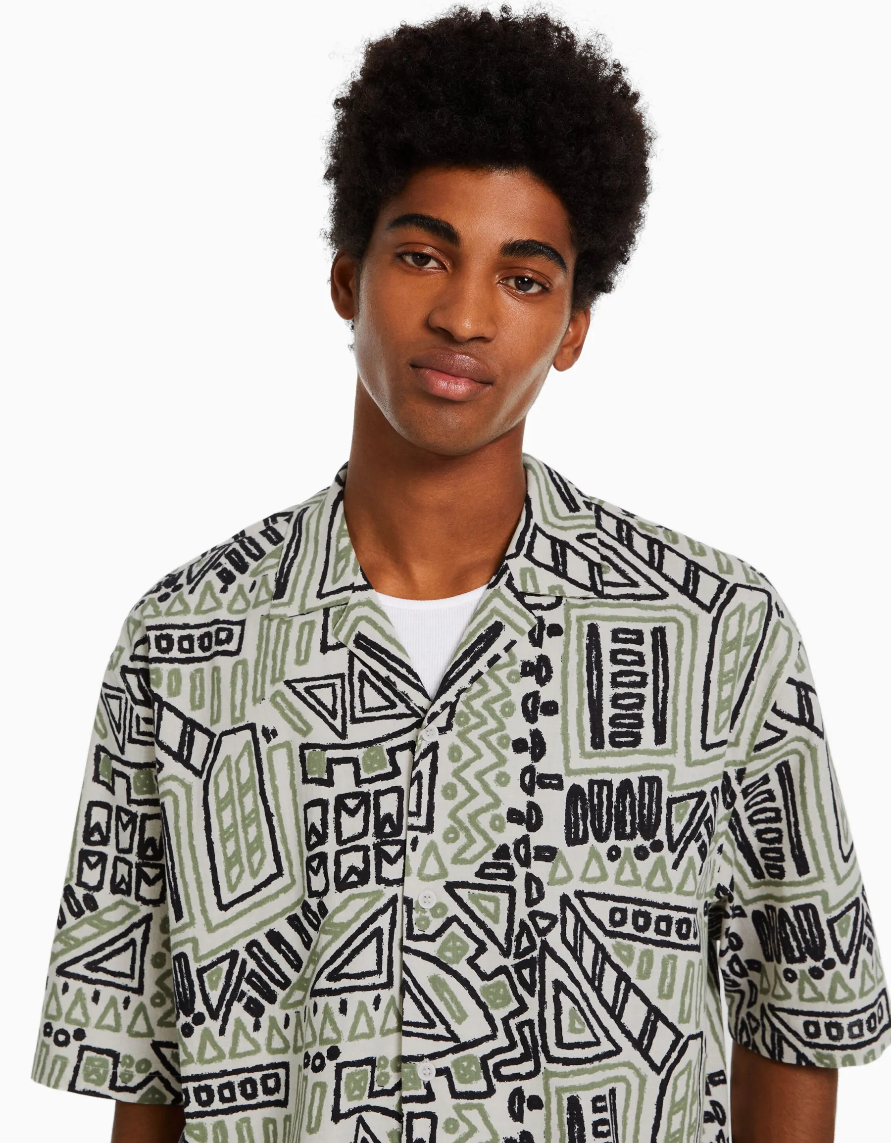 BERSHKA Chemisette rustique Multicouleur Store