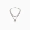 BERSHKA Collier cadenas Argent Fashion