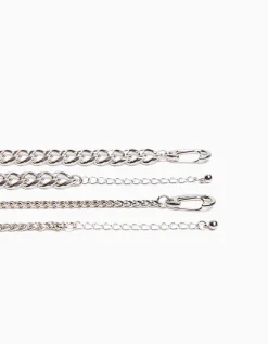 BERSHKA Collier cadenas Argent Fashion