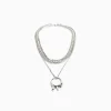 BERSHKA Collier pendentif Argent Flash Sale