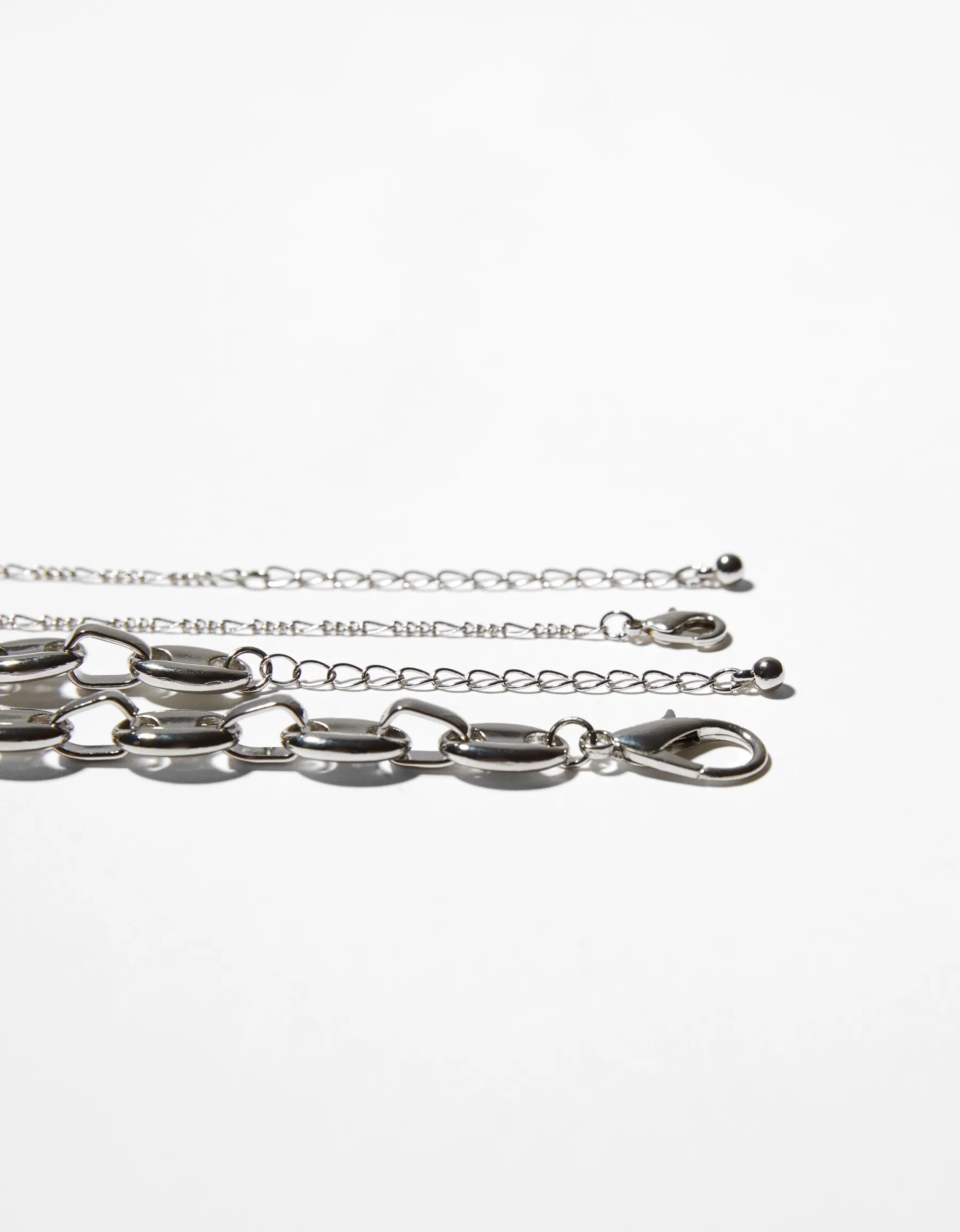 BERSHKA Collier plaque Argent Best Sale