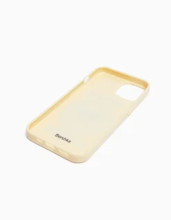 BERSHKA Coque mobile imprimé varsity Blanc cassé New