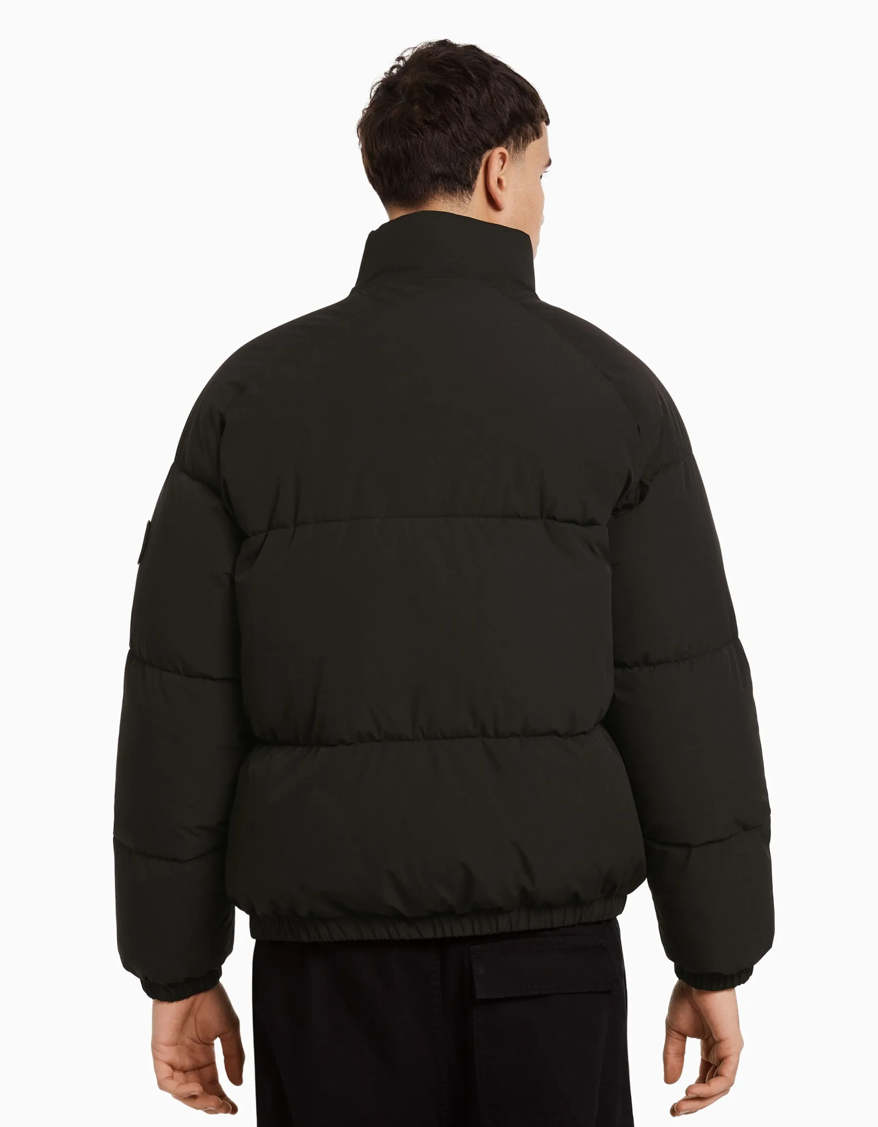 BERSHKA Doudoune Noir Sale