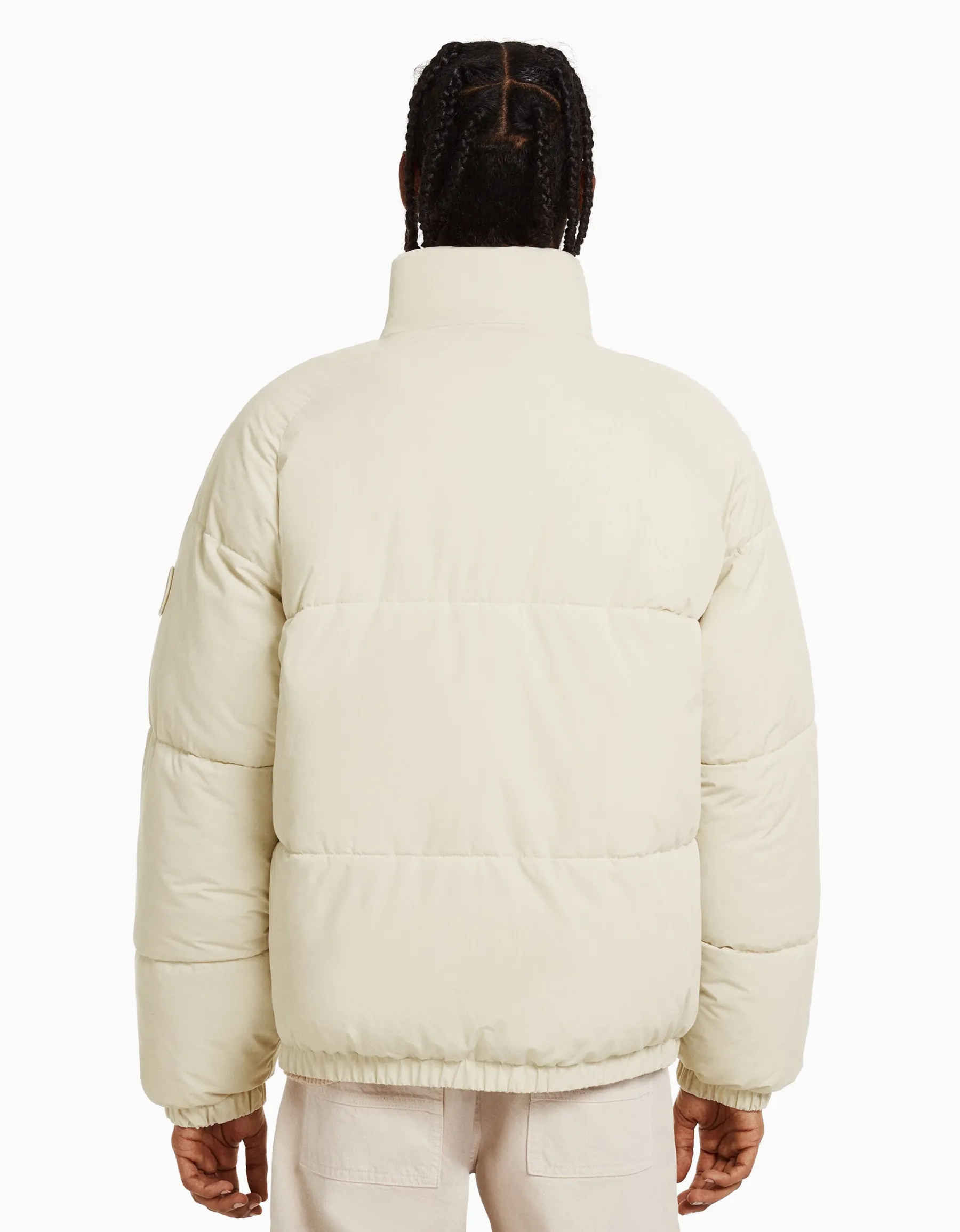 BERSHKA Doudoune Blanc cassé Cheap