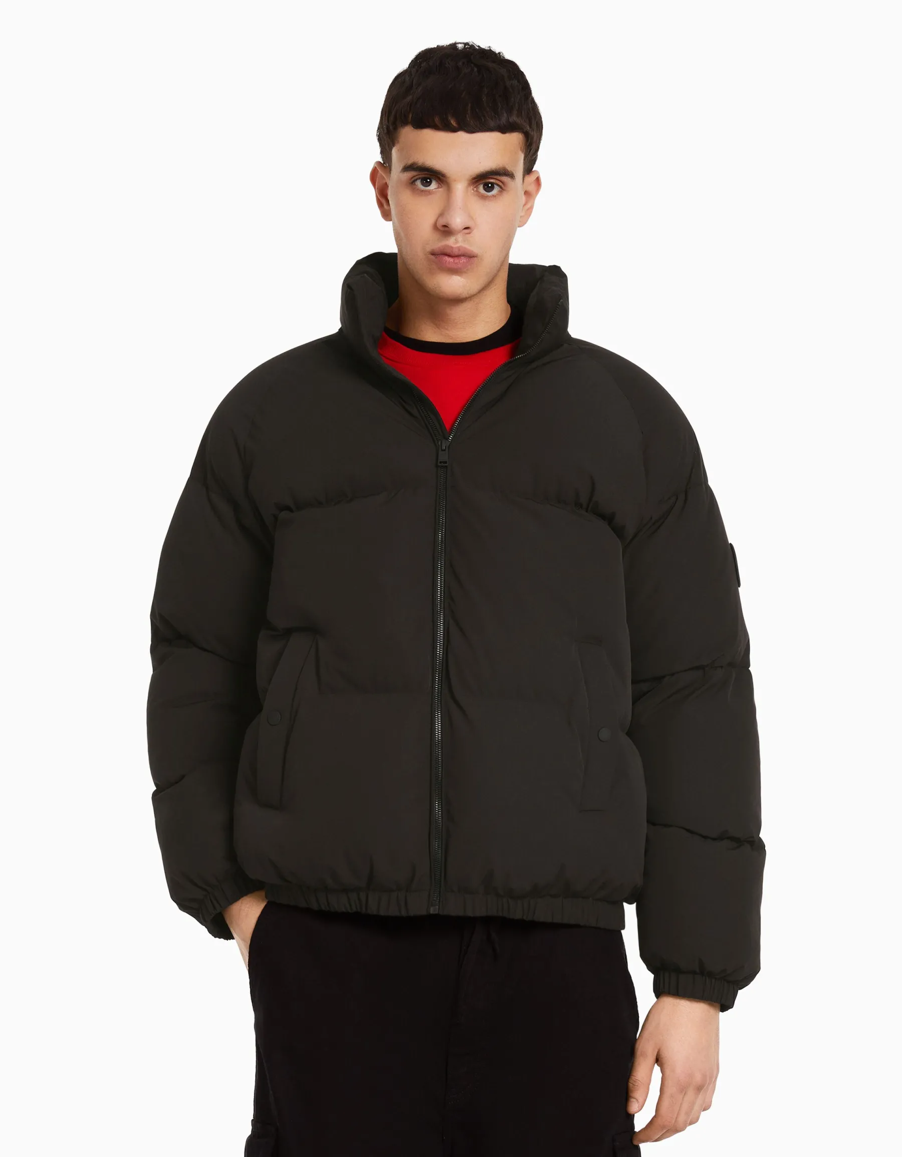 BERSHKA Doudoune Blanc cassé Clearance