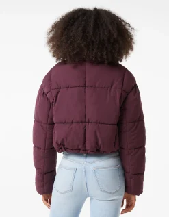 BERSHKA Doudoune courte Bleu Hot
