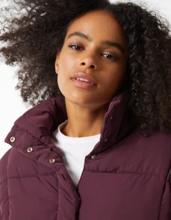 BERSHKA Doudoune courte Bleu Hot