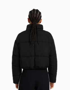 BERSHKA Doudoune courte Bleu Discount