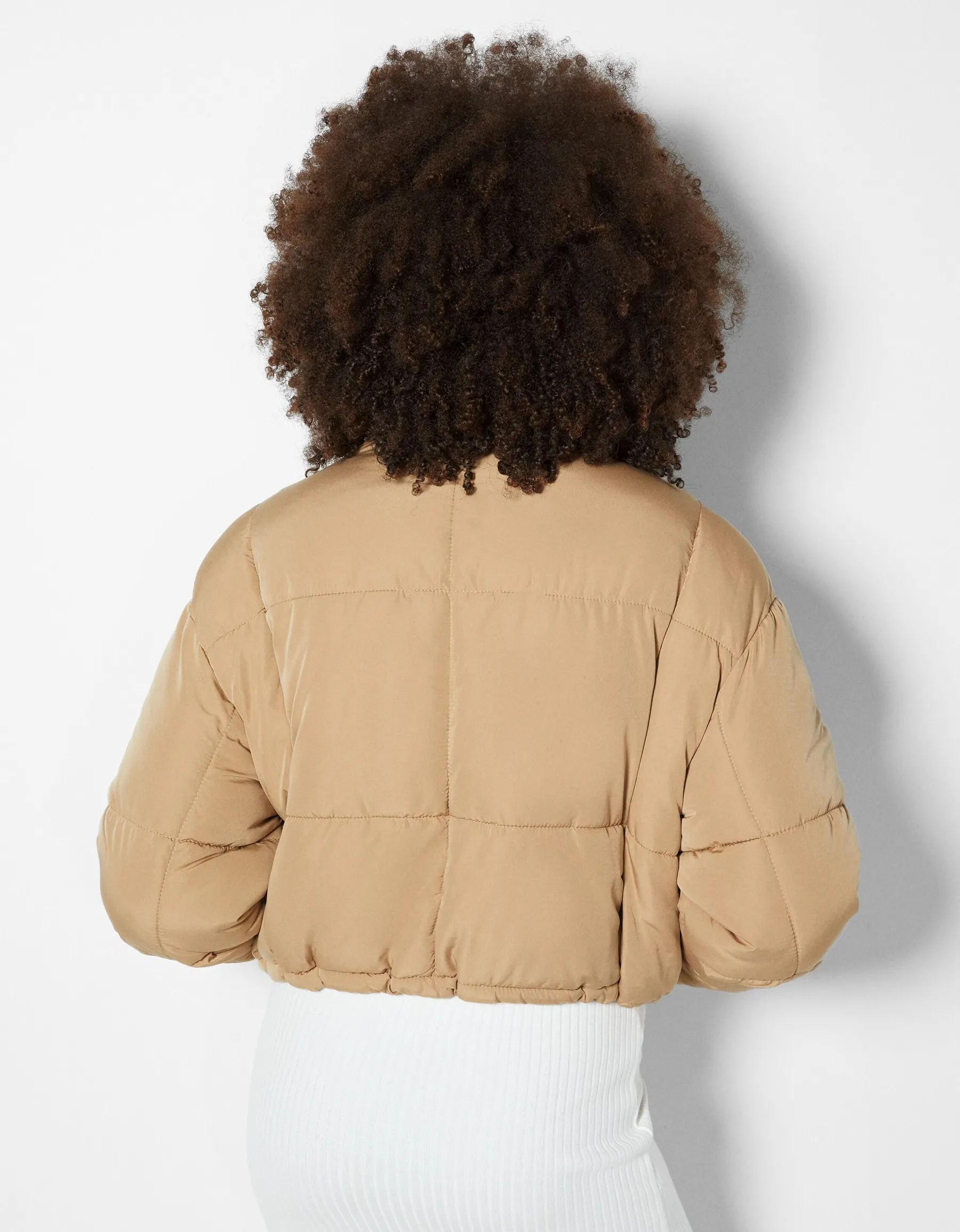 BERSHKA Doudoune courte Bleu Discount