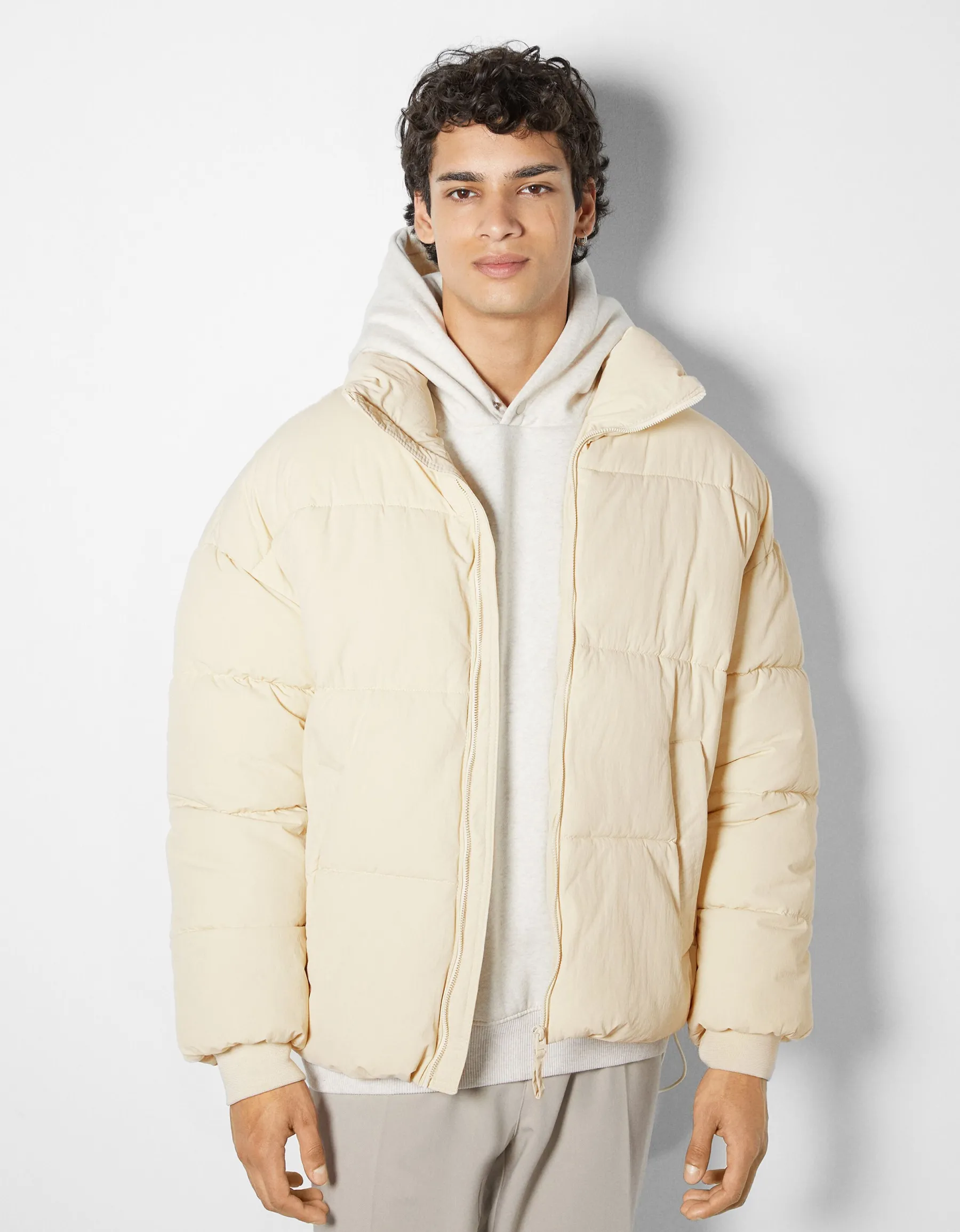 BERSHKA Doudoune oversize Bleu Fashion