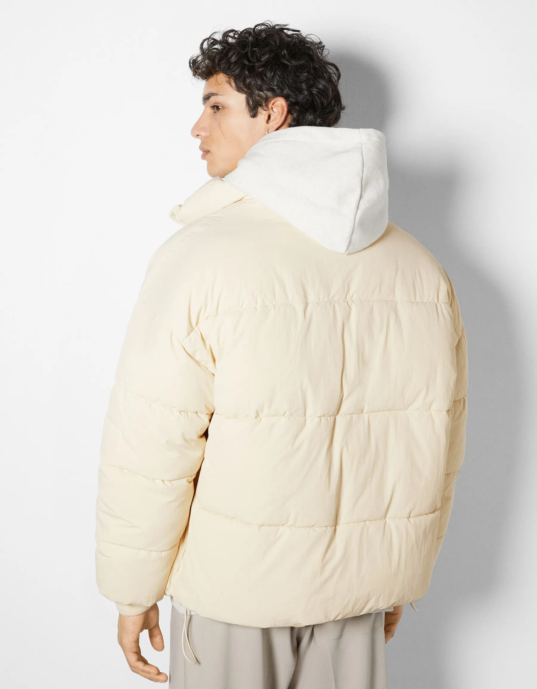 BERSHKA Doudoune oversize Bleu Fashion