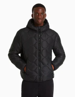 BERSHKA Doudoune rembourré léger Blanc Best