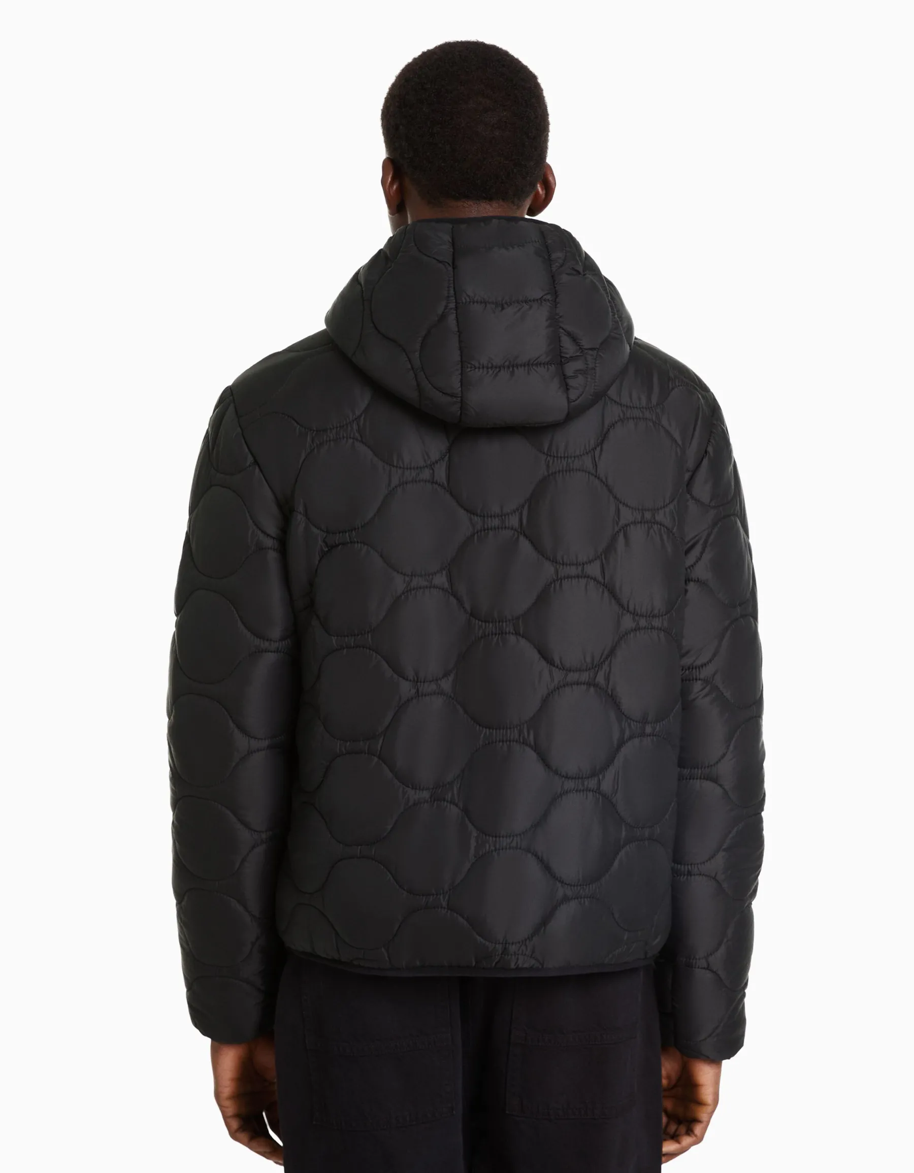 BERSHKA Doudoune rembourré léger Blanc Best