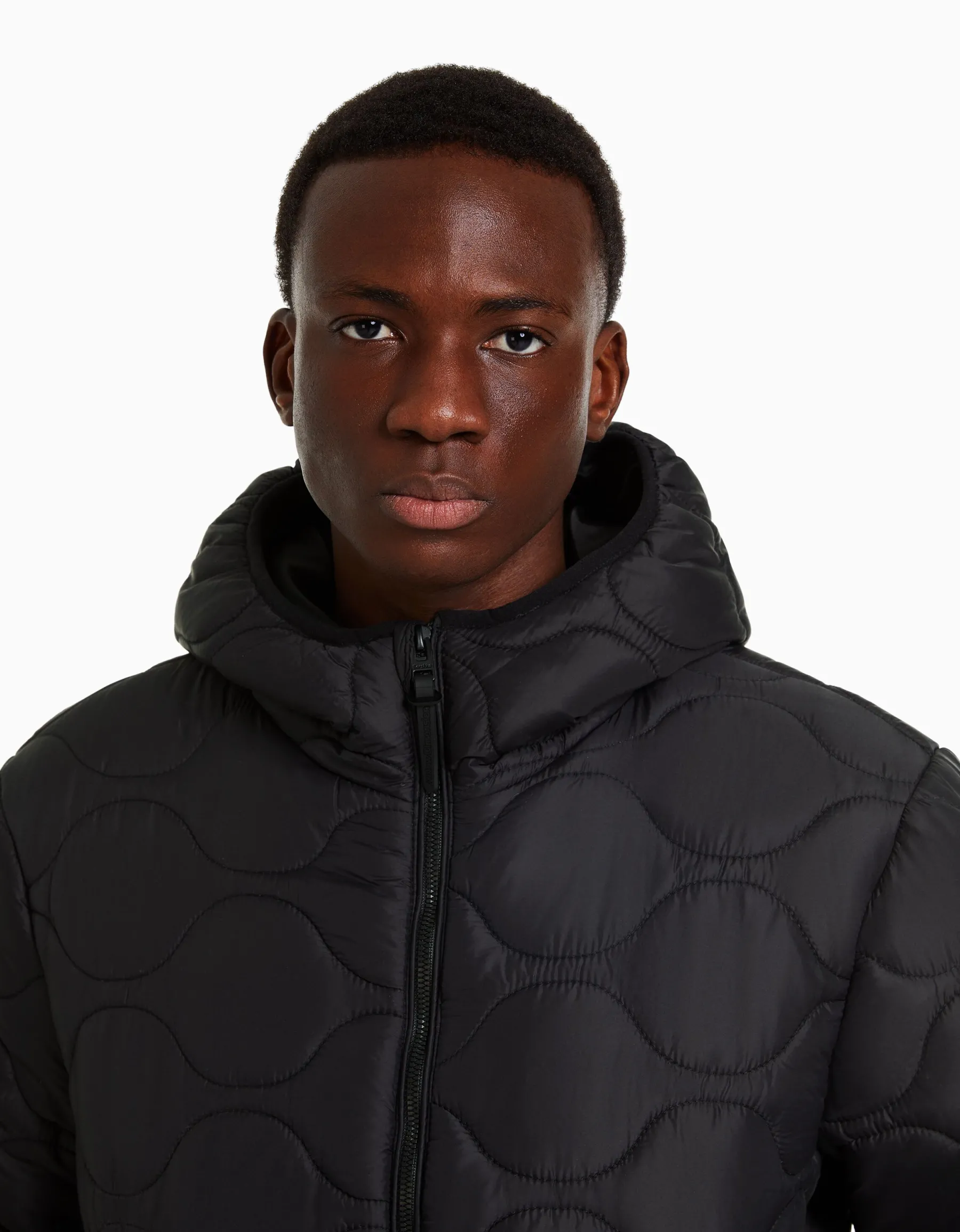 BERSHKA Doudoune rembourré léger Blanc Best