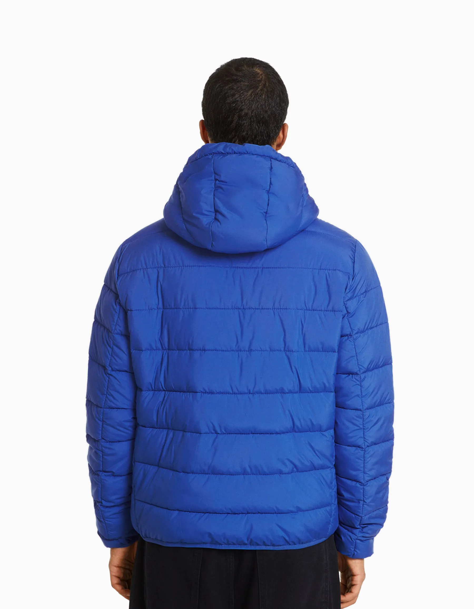 BERSHKA Doudoune rembourré léger Bleu Best Sale