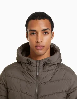 BERSHKA Doudoune rembourré léger Bleu Fashion