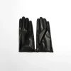 BERSHKA Gants similicuir fermeture Éclair Noir Shop
