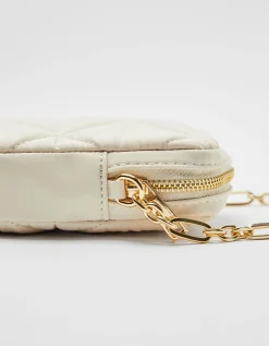 BERSHKA Housse téléphone matelassée Écru Best