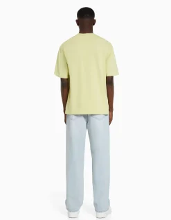 BERSHKA Jean baggy Bleu clair Hot
