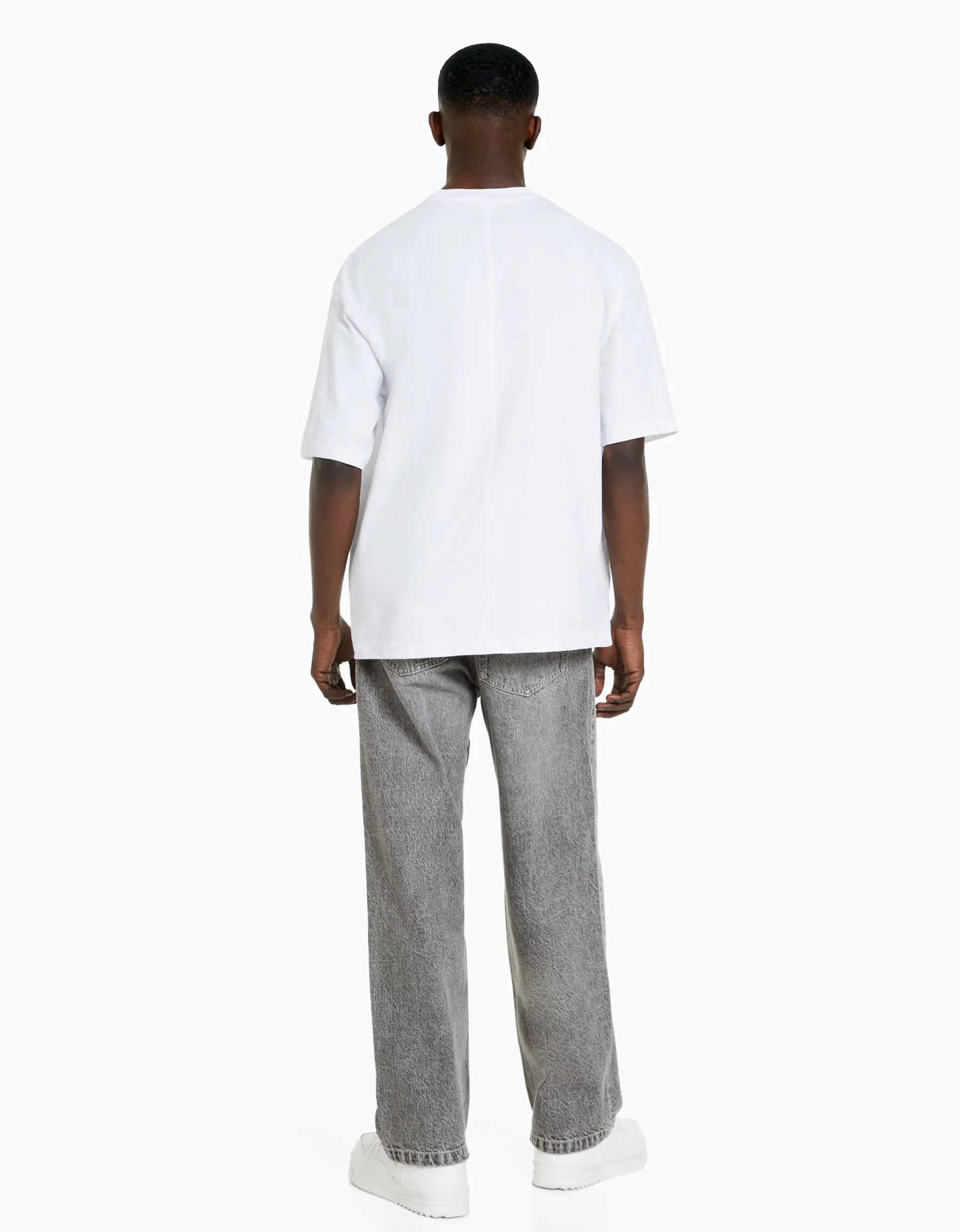 BERSHKA Jean baggy coloré Écru Best Sale