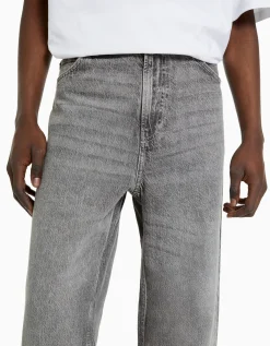 BERSHKA Jean baggy coloré Écru Best Sale