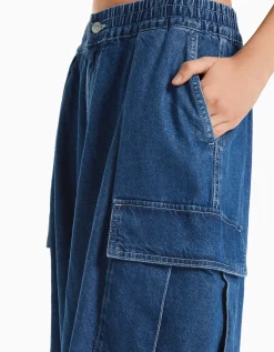 BERSHKA Jean cargo volume Bleu lavé Shop