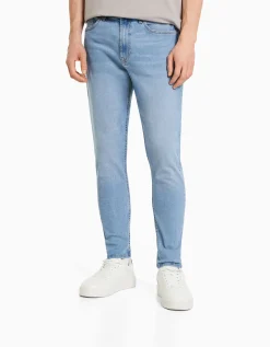BERSHKA Jean carrot fit Bleu Online