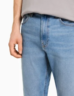 BERSHKA Jean carrot fit Bleu Online