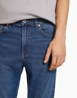 BERSHKA Jean carrot fit Bleu Discount