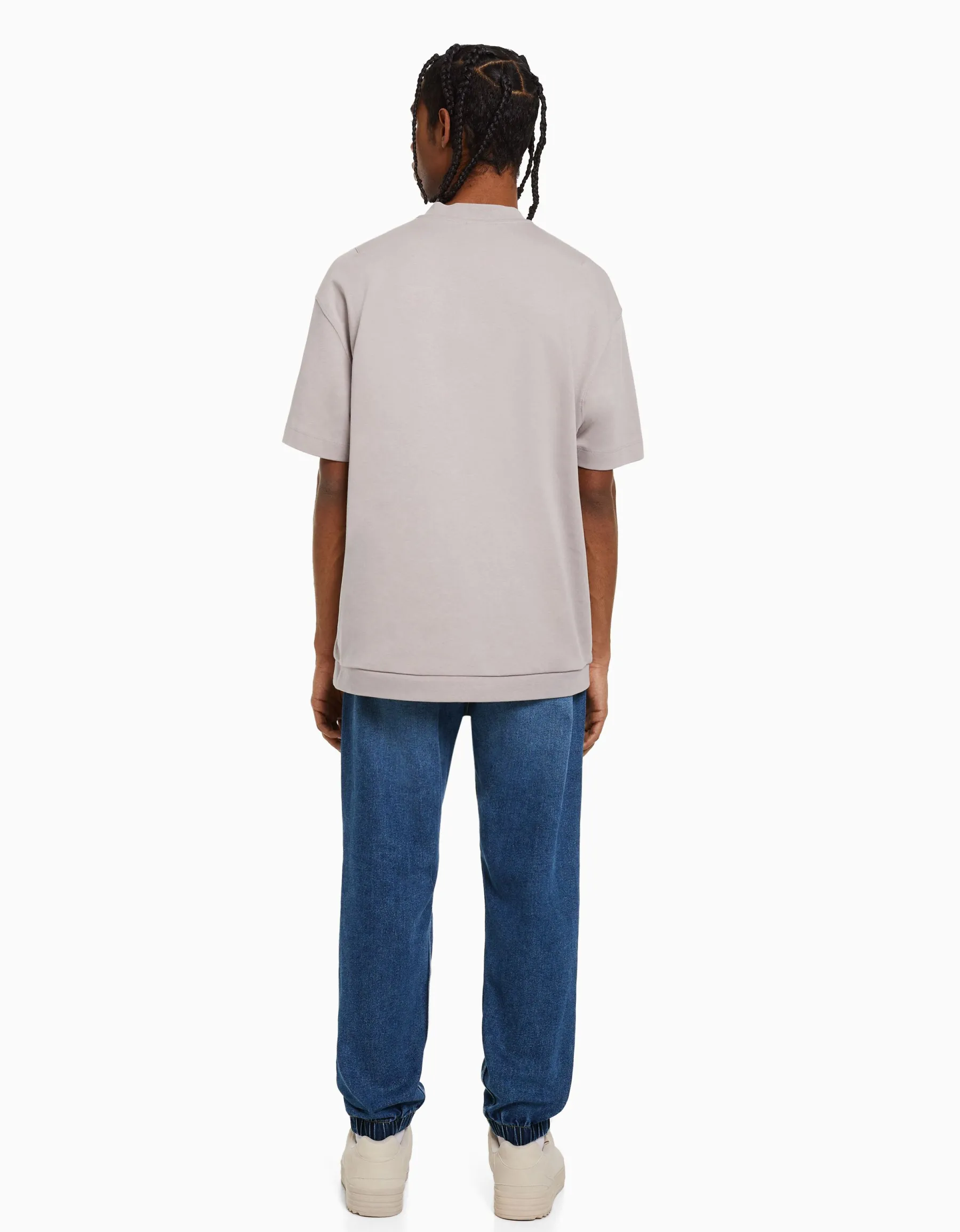 BERSHKA Jean jogger déchiré Bleu Best Sale