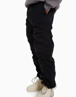 BERSHKA Jean jogger parachute gathering Noir Fashion