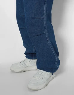 BERSHKA Jean parachute Bleu Discount