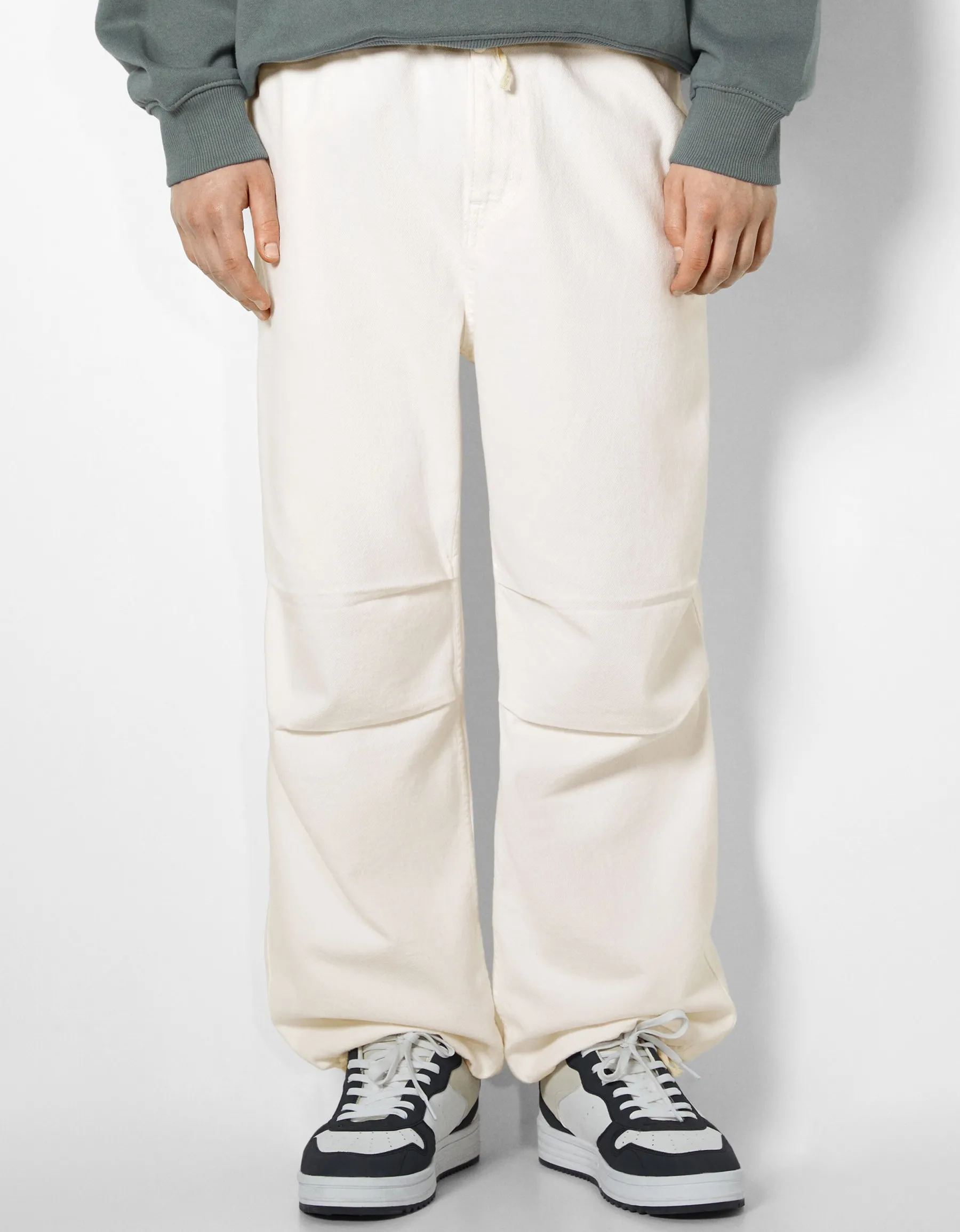 BERSHKA Jean parachute Bleu Shop