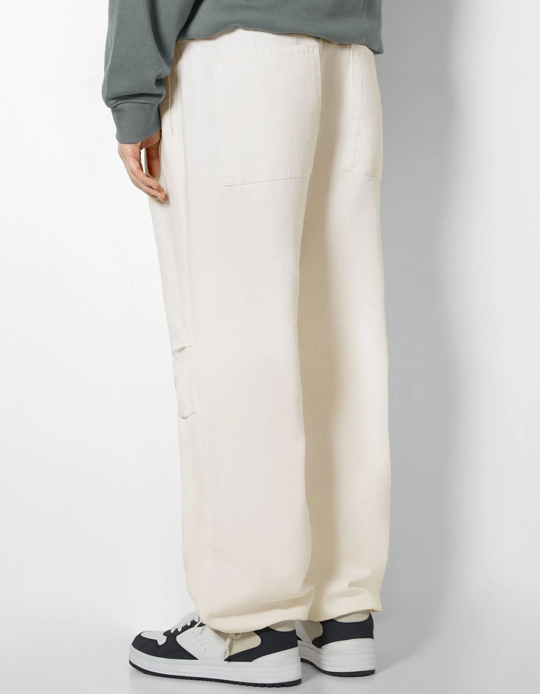 BERSHKA Jean parachute Bleu Shop