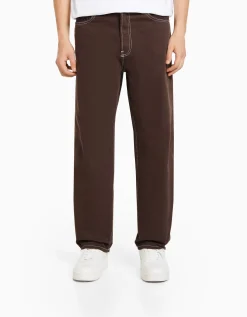BERSHKA Jean 90's wide Bleu Sale