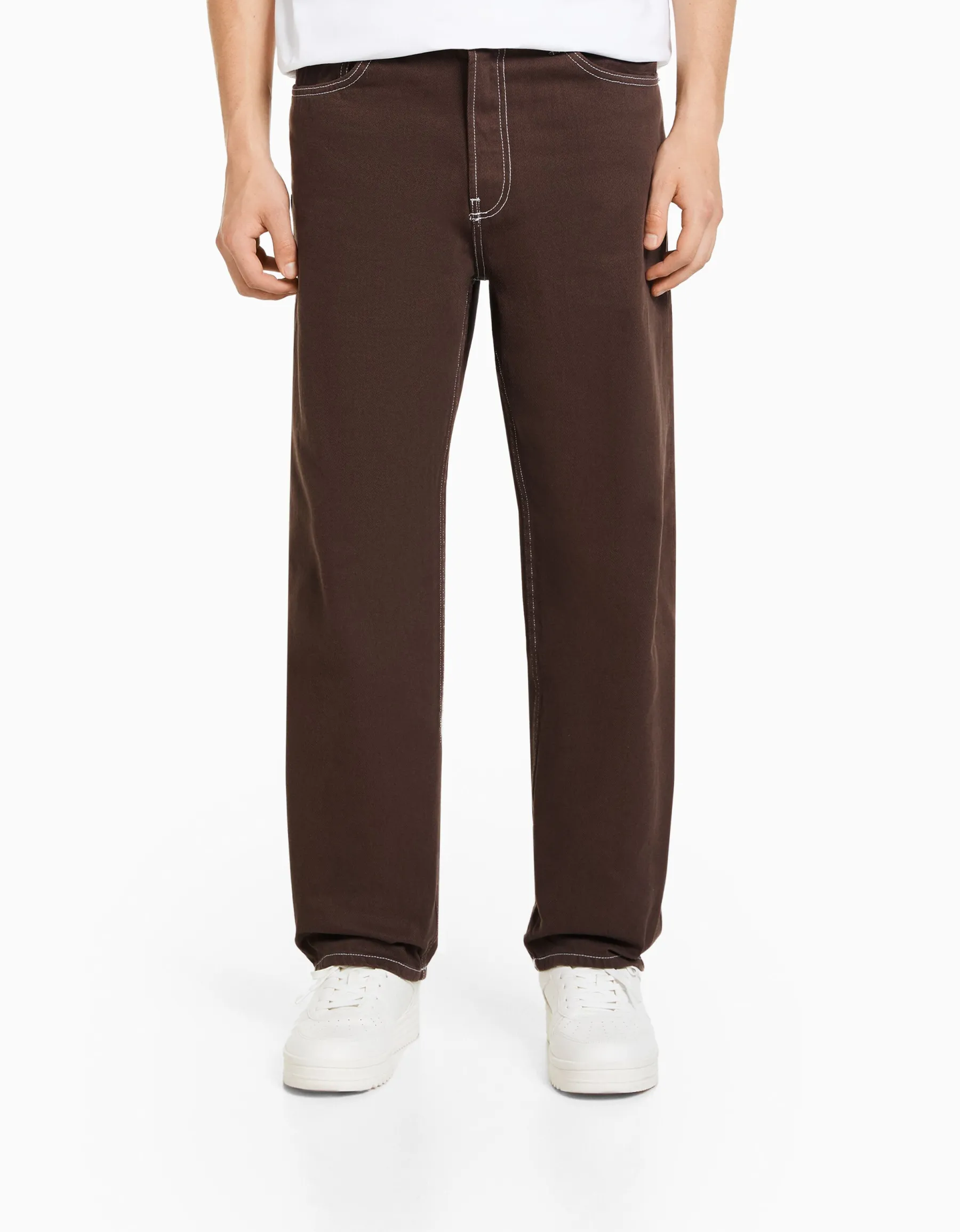 BERSHKA Jean 90's wide Bleu Sale
