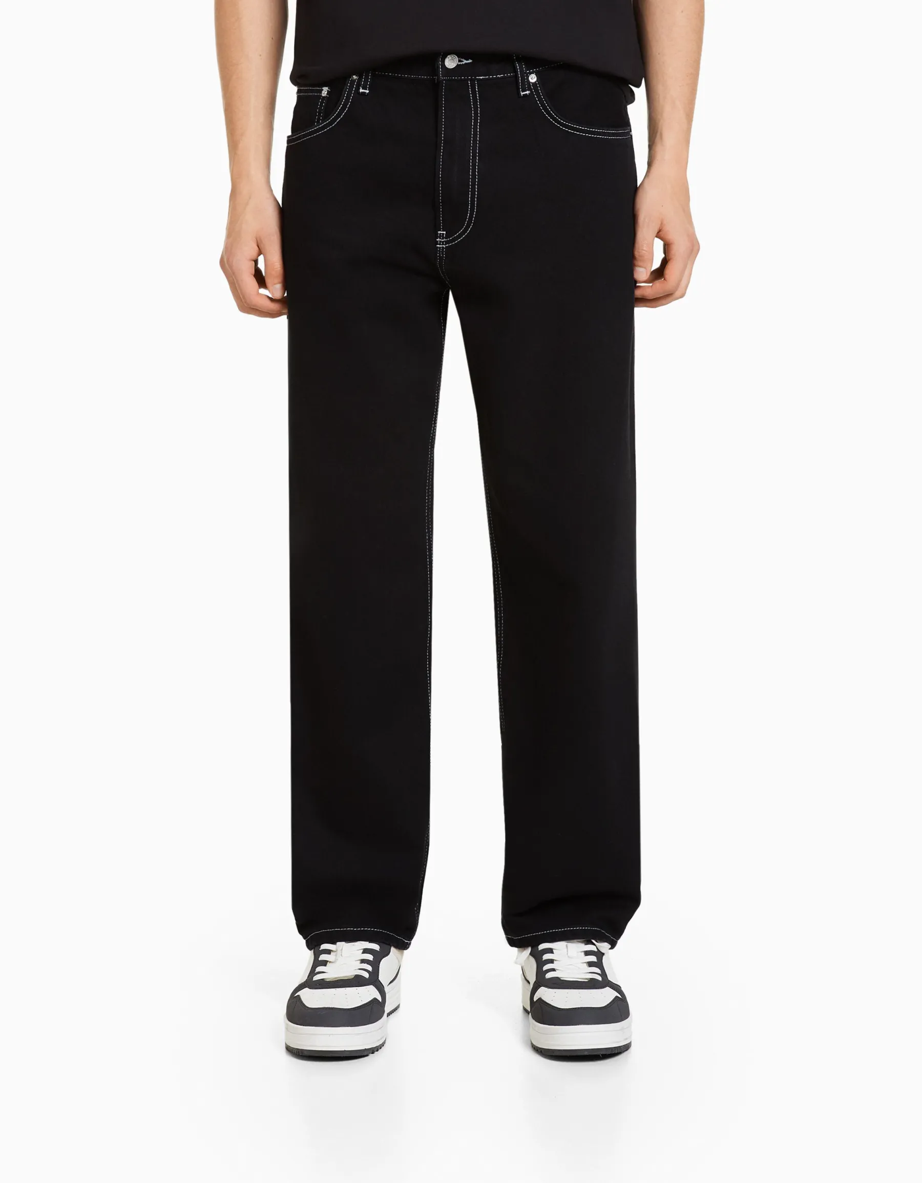 BERSHKA Jean 90's wide Bleu Best Sale