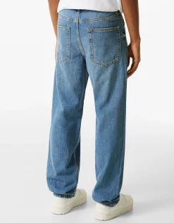 BERSHKA Jean 90’s wide Bleu clair Cheap