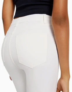 BERSHKA Jean skinny taille très haute Bleu Best