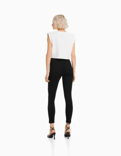 BERSHKA Jean skinny taille très haute Bleu Fashion