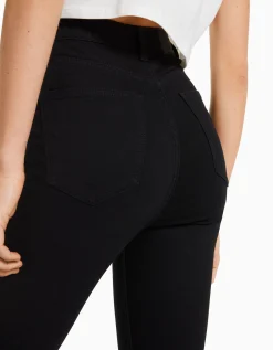 BERSHKA Jean skinny taille très haute Bleu Fashion
