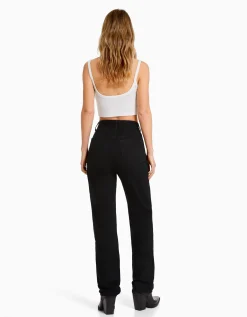 BERSHKA Jean straight Noir Store