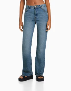 BERSHKA Jean straight Bleu clair Best Sale