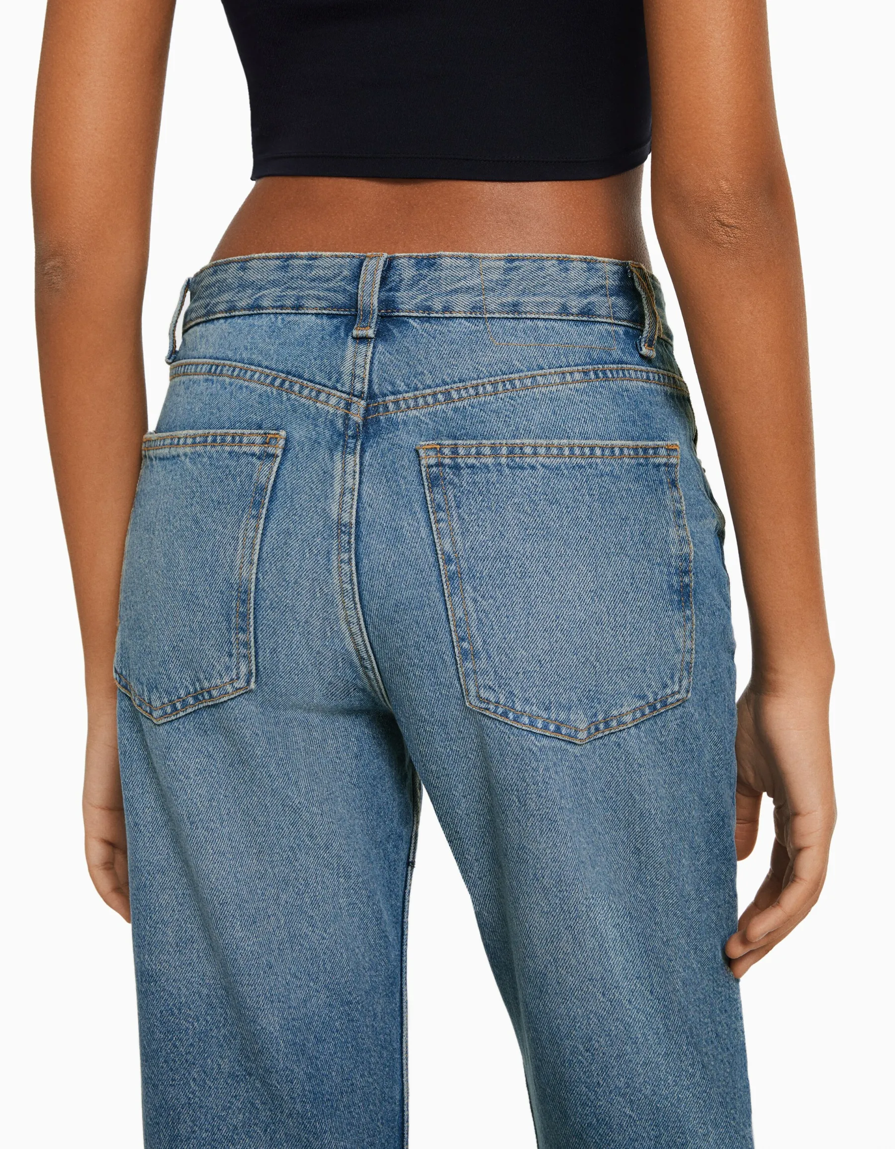 BERSHKA Jean straight Bleu clair Best Sale