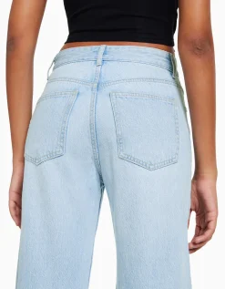 BERSHKA Jean straight Bleu clair Best Sale